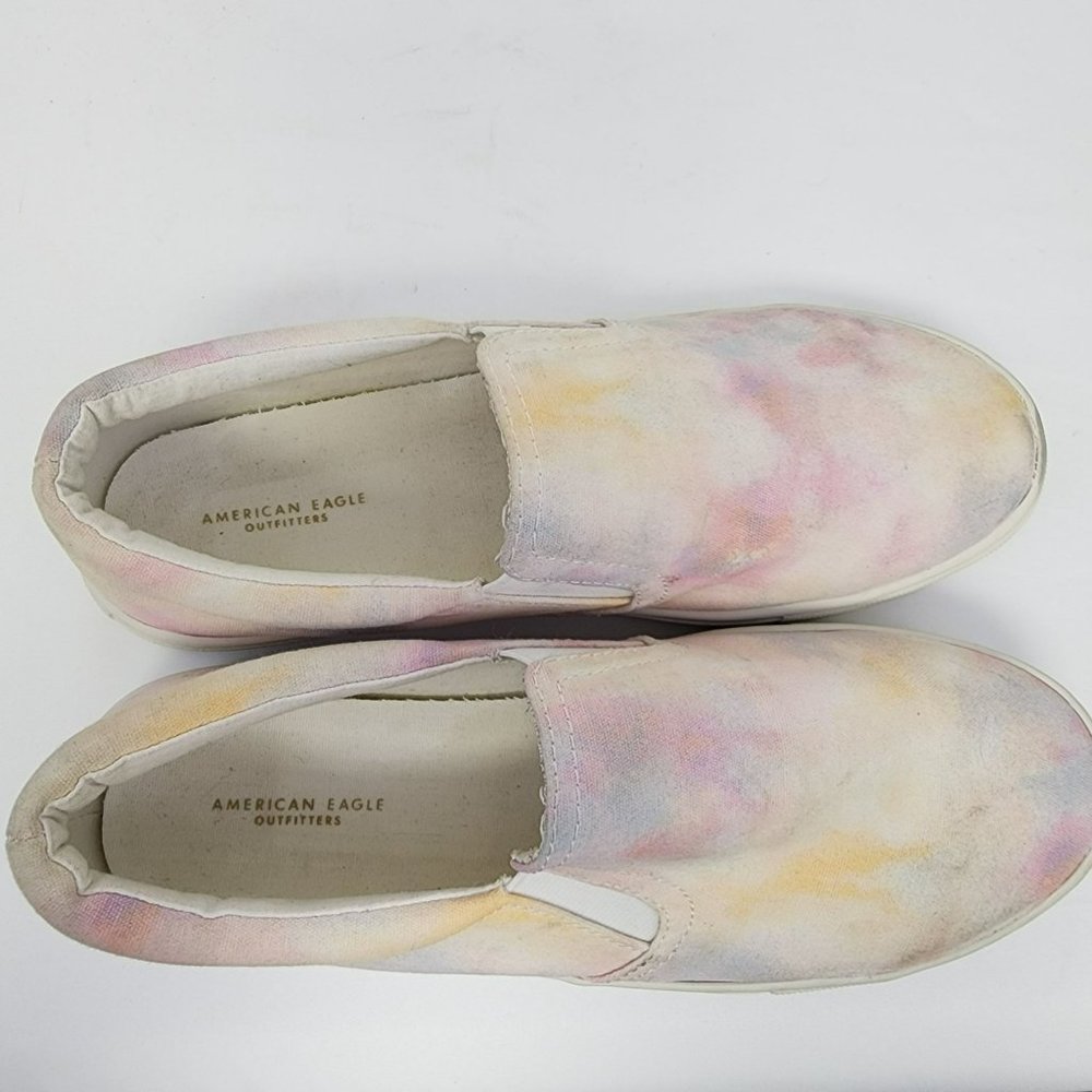 American Eagle Tie Dye Slip-On Canvas Shoes 8 - Picture 5 of 6